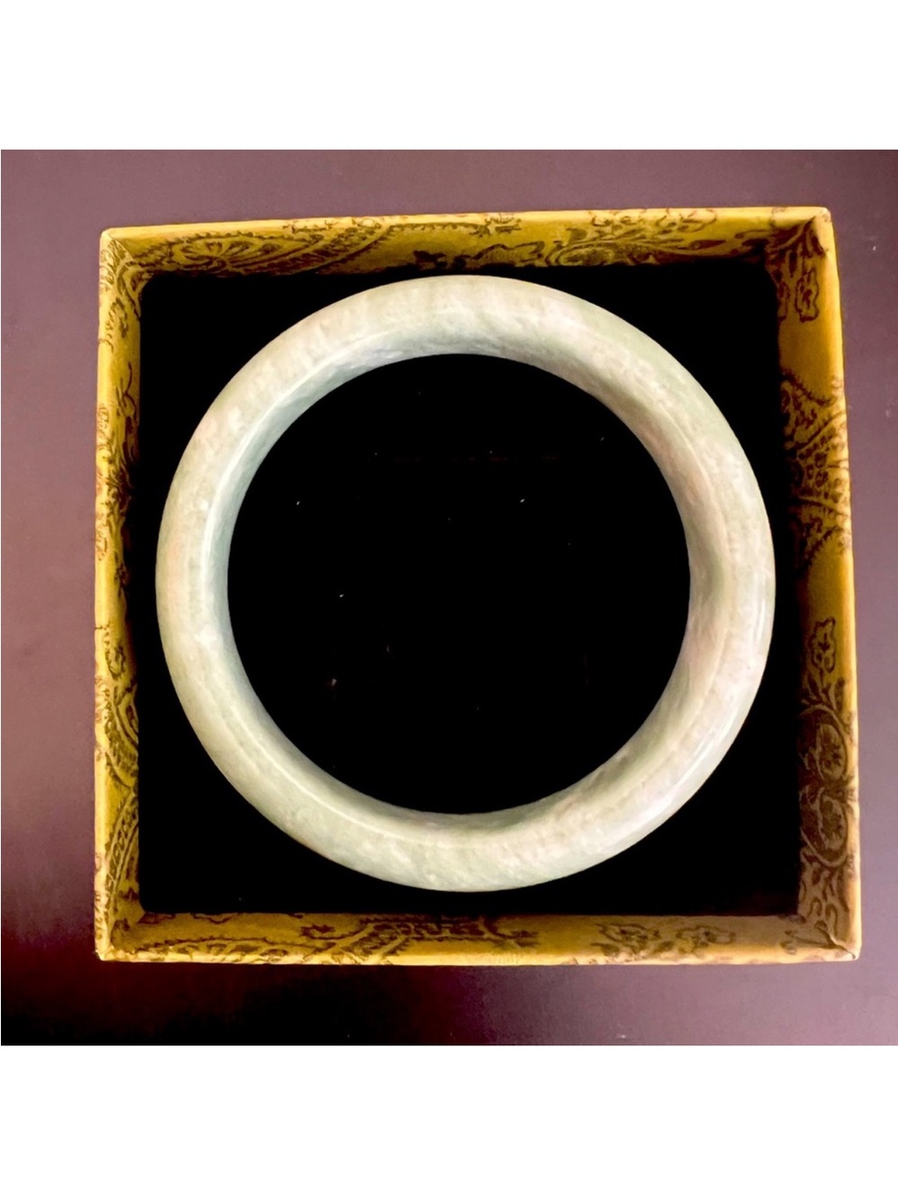 Jade Soft Green Polished Round Bangle - Jade